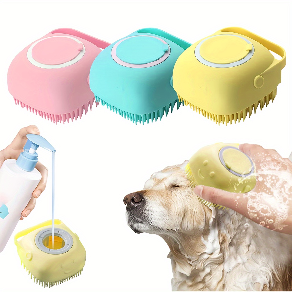 Pet Supplies Outlet - Köpek Banyo Fırçası Evcil Hayvan Masaj
