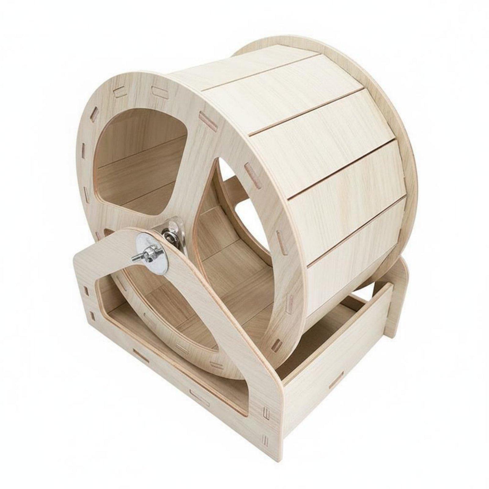 Hamster Cage Wheel - Hamster Egzersiz Tekerleği Masif Ahşap Sessiz