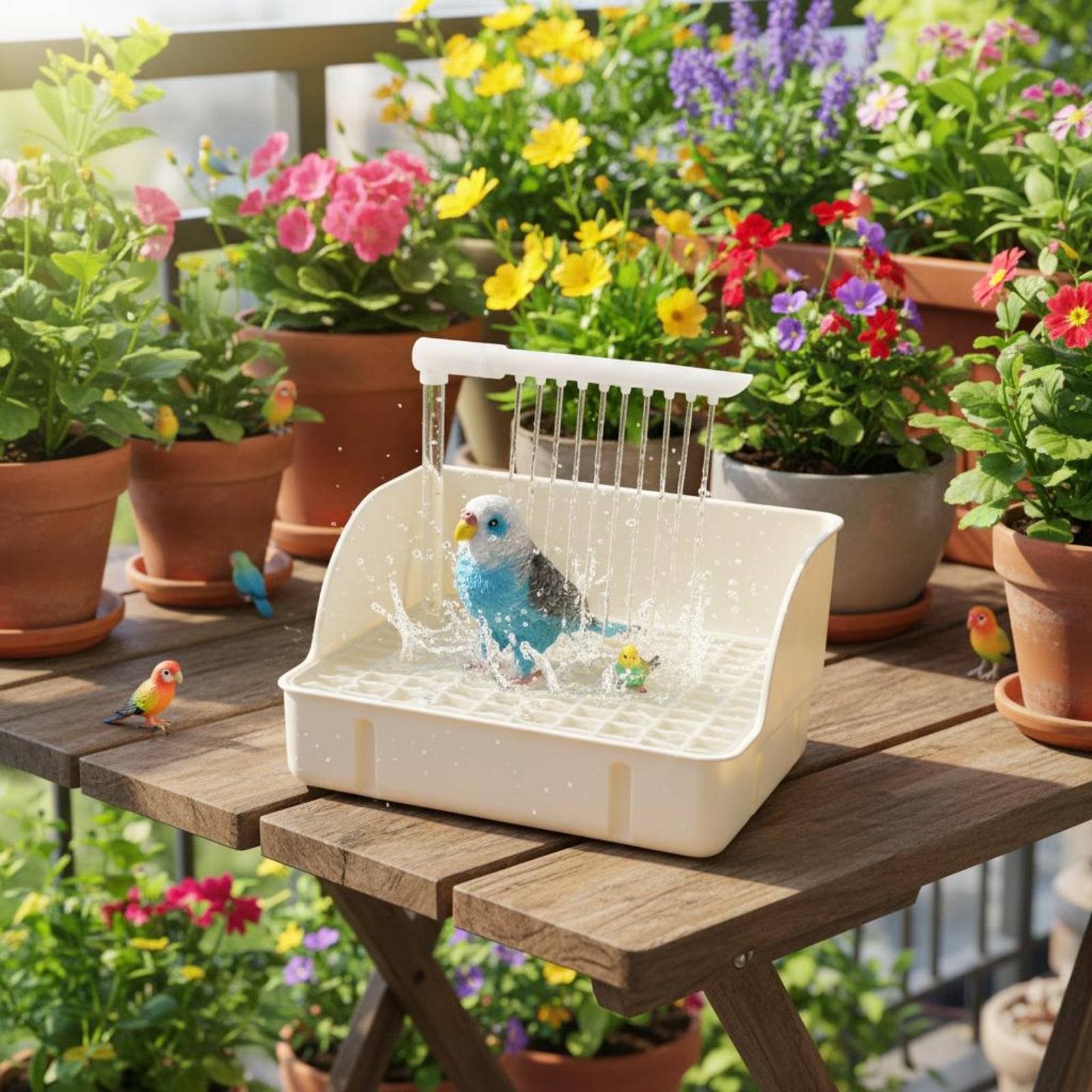 Pet Supplies In - Otomatik Kuş Duşu Kolay Temizlenebilir Papağan