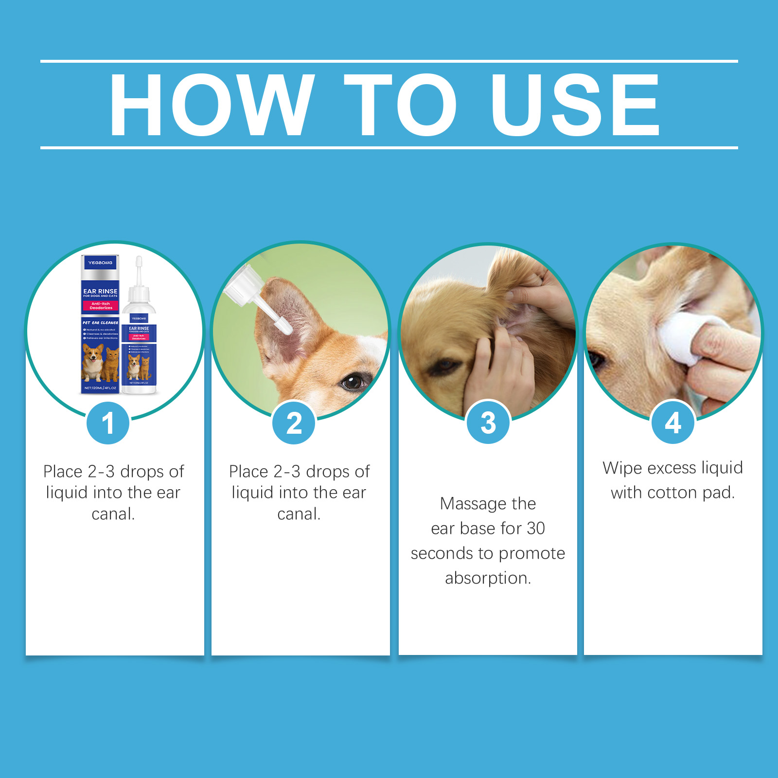 Köpekler ve Kediler İçin Kulak - Pet Ear Cleaner incelemesi ve fiyatı